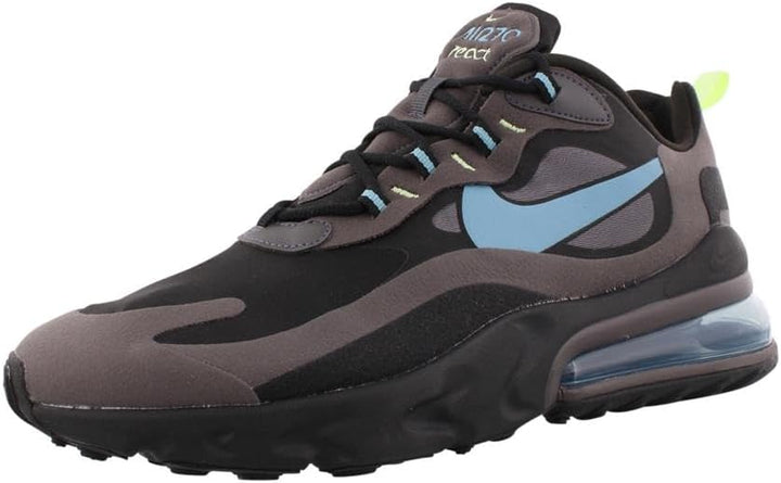 Nike Herren Air Max 270 React Ww Laufschuhe, 38.5 EU Negro Cerulean Thunder Grey Barely Volt