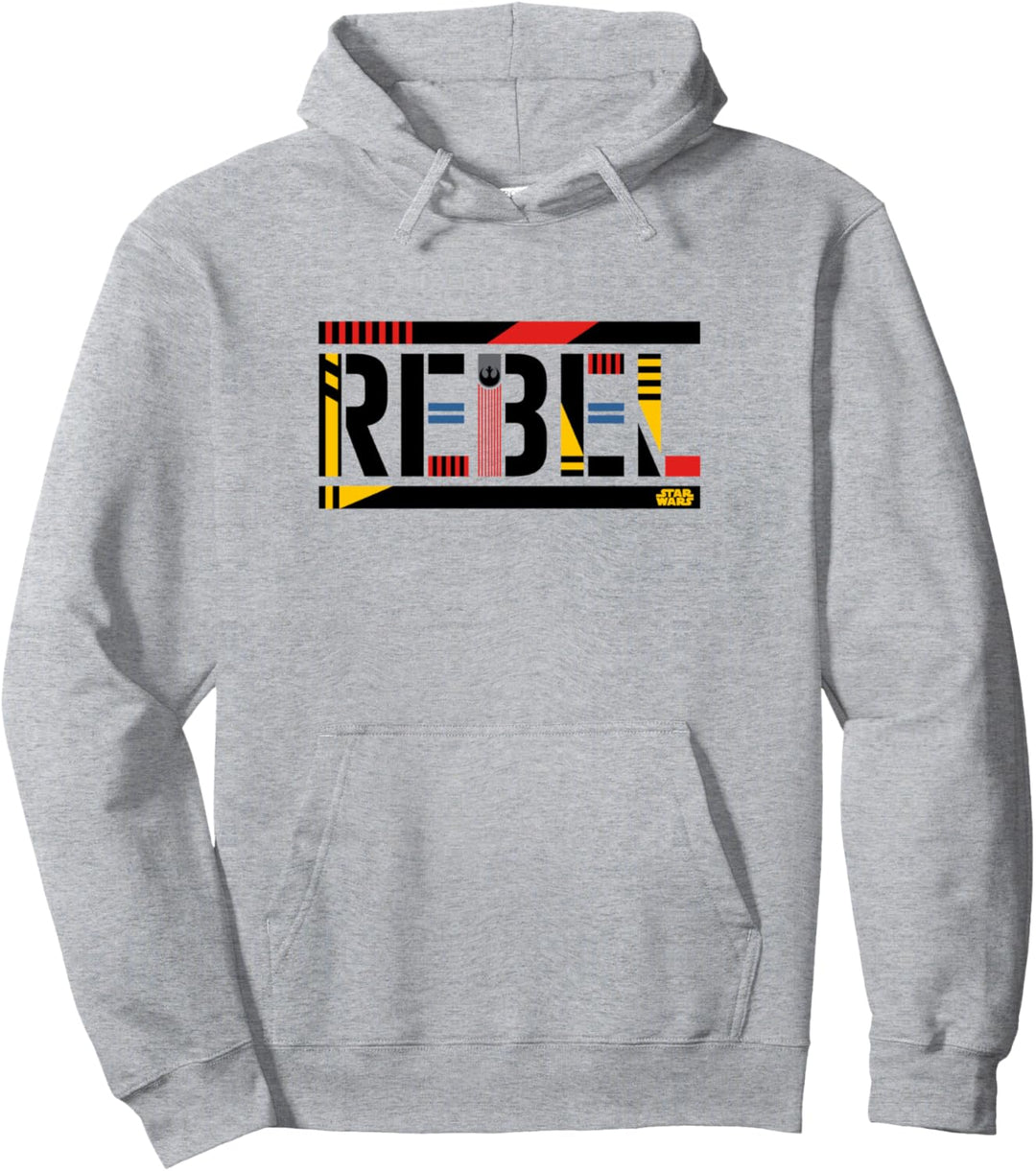 Star Wars Rebel Text With Symbol Pullover Hoodie