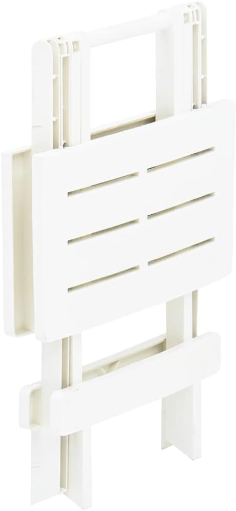 Quadratischer Camping-Klapptisch, Made in Italy, 44x50x44 cm, weisse Farbe