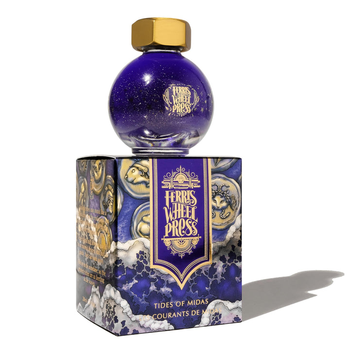 Ferris Wheel Press Fountain Pen Ink, FerriTales Collection, Lapis blue with gold shimmer, 20ml Lapis