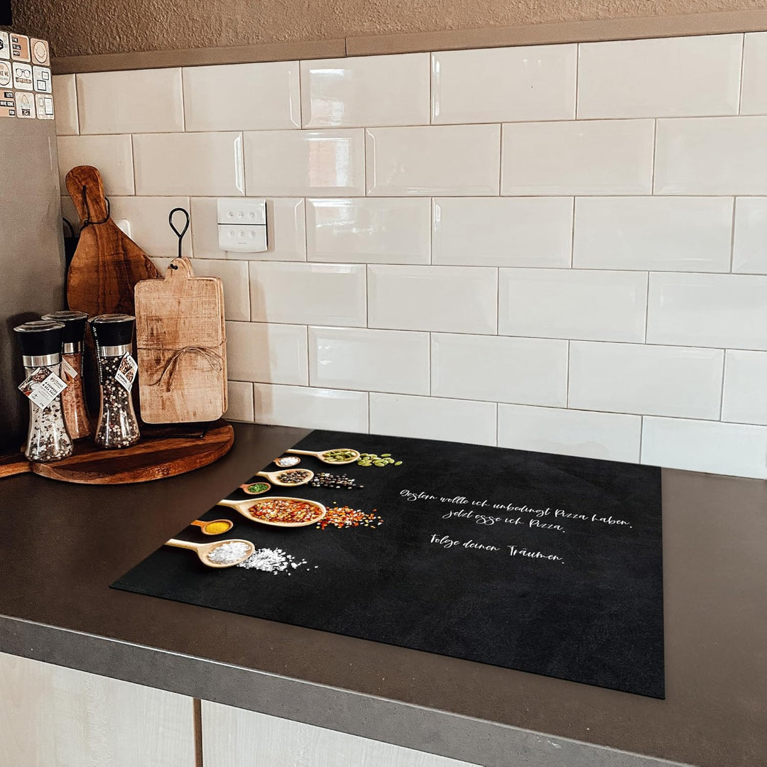 KitchenYeah© Herdabdeckplatte Einteilig Ceranfeld Abdeckplatte Küche Deko Ceranfeldabdeckung Herdabd