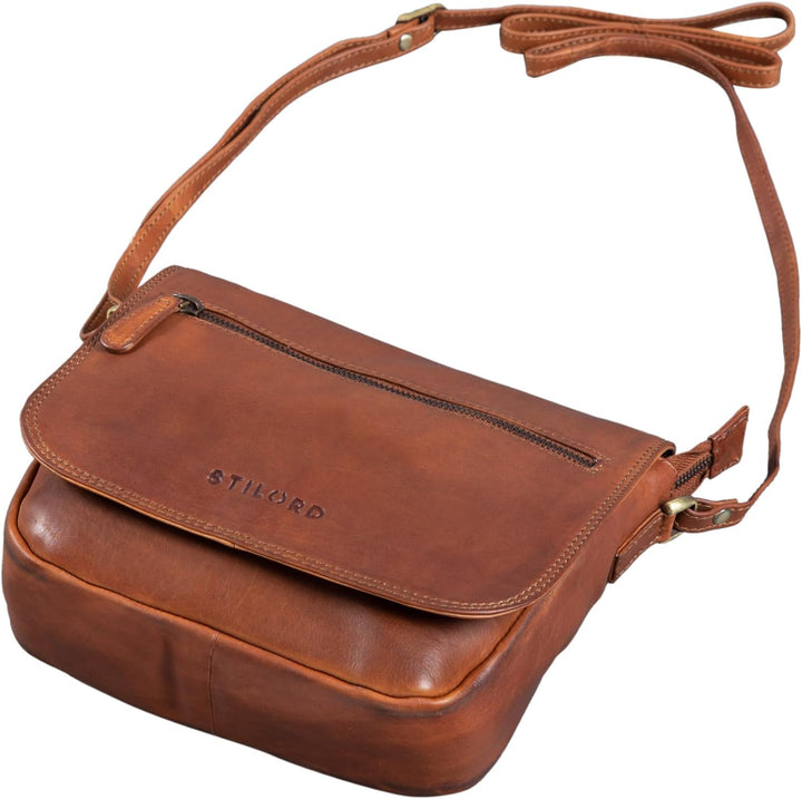 STILORD 'Elsa' Umhängetasche Damen Leder klein Handtasche Frauen Vintage kleine Damentasche Ausgehen