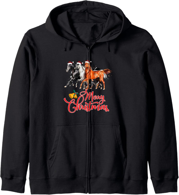 Frohe Weihnachten Pferd Weihnachten Saison Kapuzenjacke
