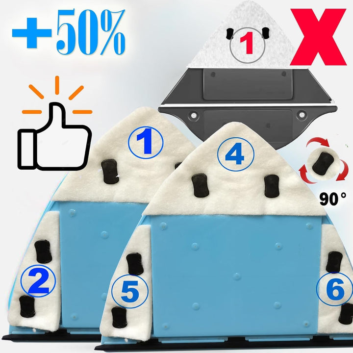 Hooha Magnetische Fensterreiniger Mit 6-Gang Einstellbar,ABS Fensterputzer Magnetisch für Fenster vo