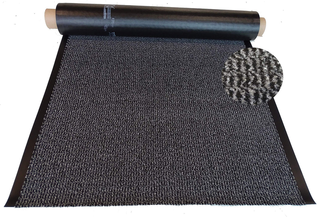 Mertex Schmutzfangläufer Meterware 90 cm grau-schwarz meliert - ohne Rand an den Schnittkanten (90 x