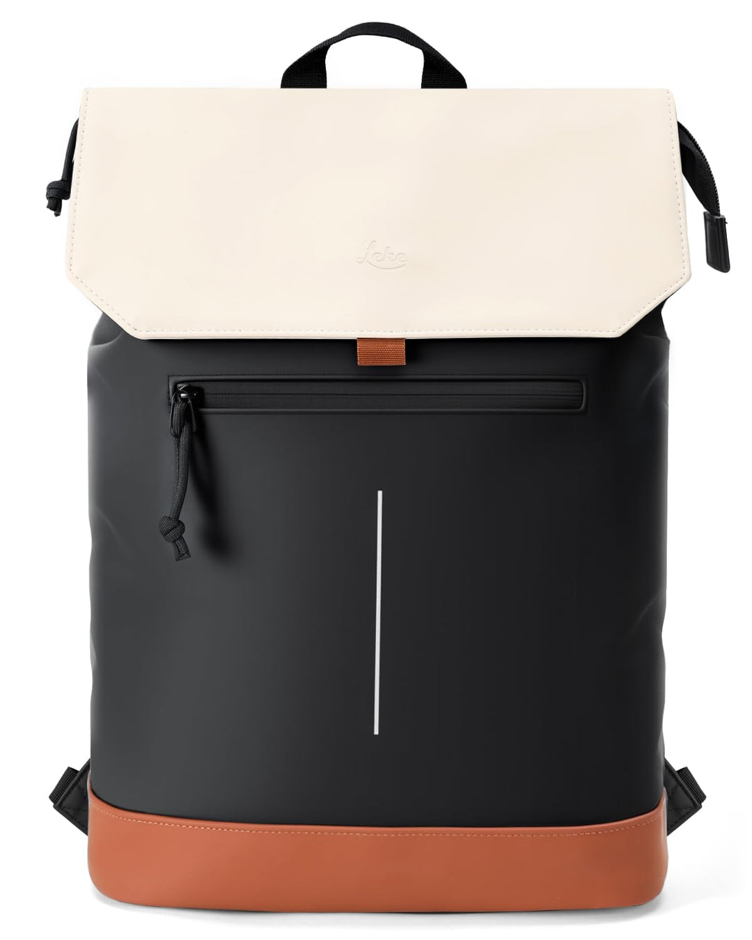 Rucksack Damen &amp; Herren, Mattleder Tagesrucksack mit 15,6" Laptopfach, Eleganter City und Business B
