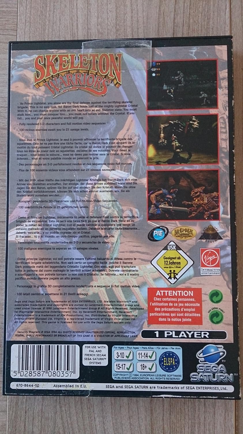 Skeleton Warriors Sega Saturn