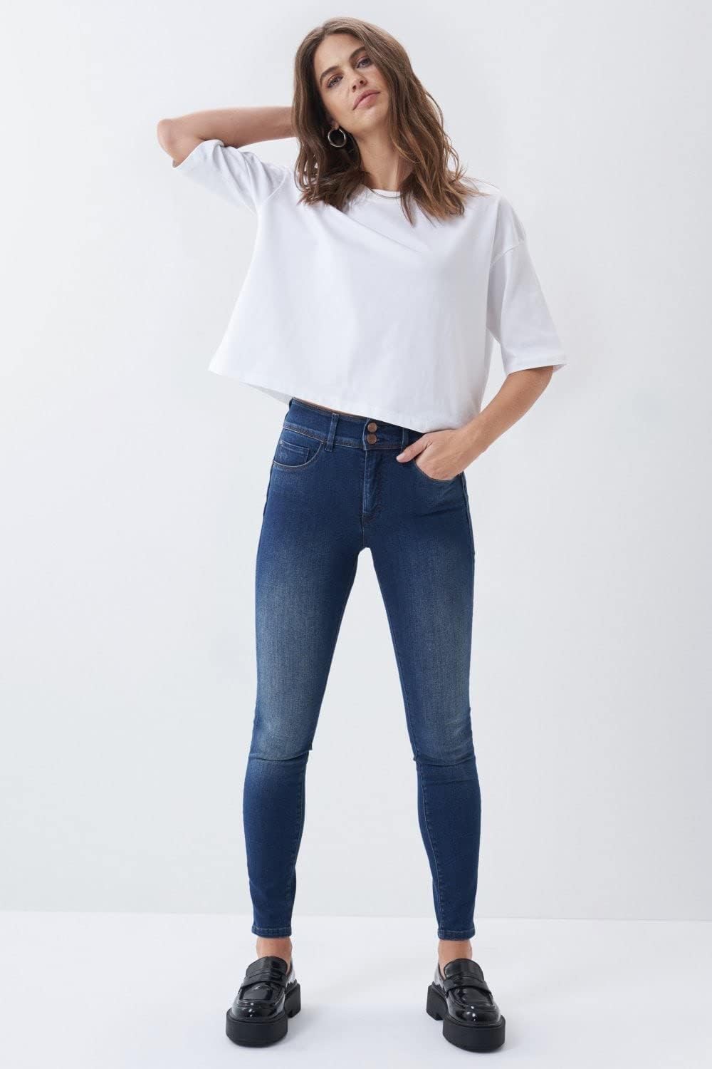 Salsa Jeans Push In Secret, Skinny, dunkel 27 Blau, 27 Blau