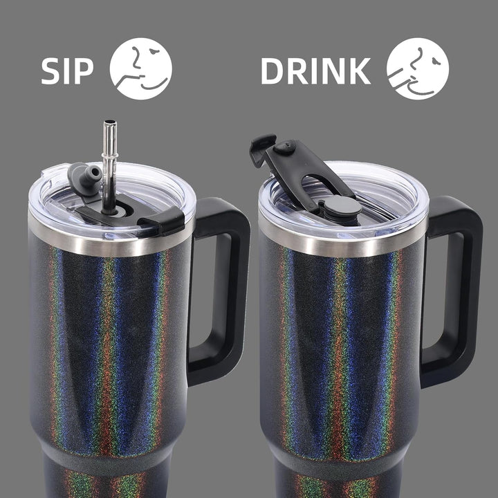 40oz Kaffeebecher to Go Thermobecher Doppelwandiger Edelstahl Vakuum Auslaufsicher Trinkbecher mit G