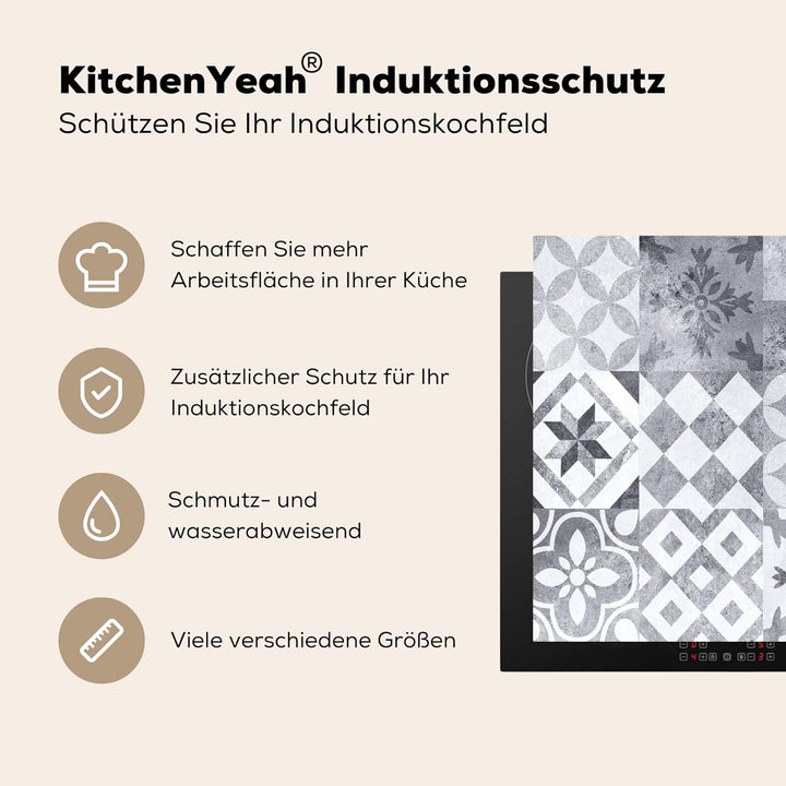 KitchenYeah© Herdabdeckplatte Einteilig 59x51 cm Küche Ceranfeld Abdeckplatte Cerankochfeld Abdeckun