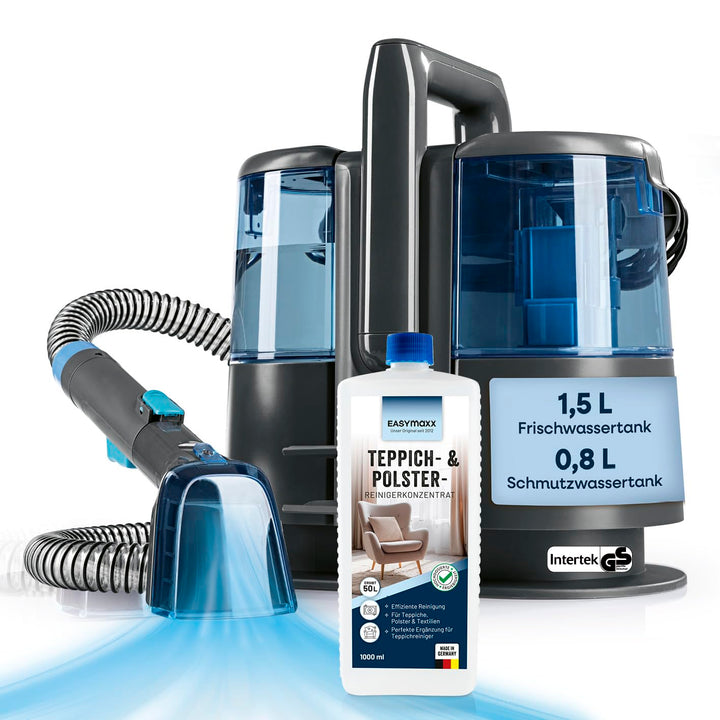 CLEANmaxx Teppichreiniger & Polsterreiniger Pro Power | Spot Cleaner & EASYmaxx Teppichreiniger Mitt