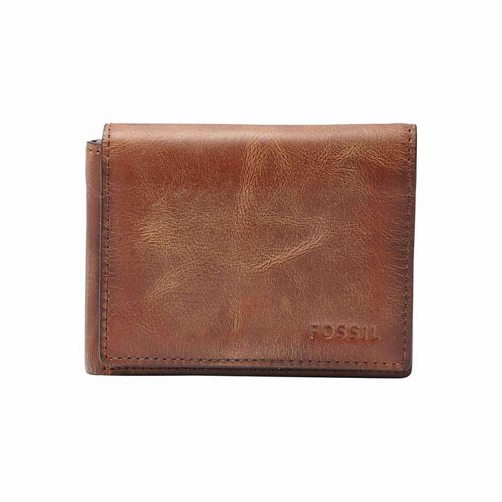 Fossil Brieftasche für Männer Derrick, 100% Leder Bifold braun 10,16 cm L x 1,9 cm B x 8,3 cm H ML37