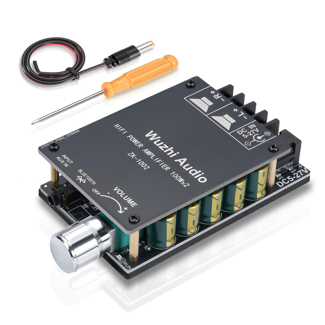 2x100W HiFi-Verstärker, Bluetooth 5.0 Audioverstärker Amp mit LC-Filter & TPA3116 Chip, Stereo Mini