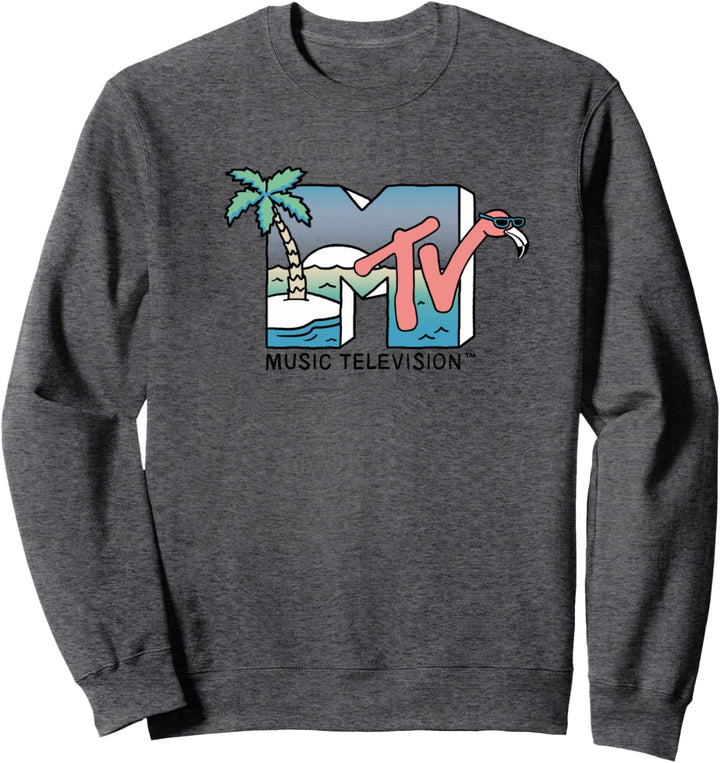 MTV Island Flamingo Palm Tree Logo Sweatshirt