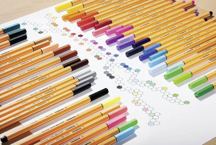 Fineliner - STABILO point 88 - ARTY - 65er Pack - mit 65 verschiedenen Farben, 65er Pack