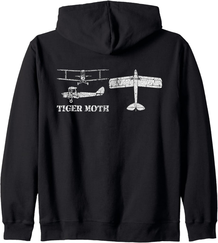 Tiger Moth Doppeldecker WWII Trainingsflugzeug Kapuzenjacke