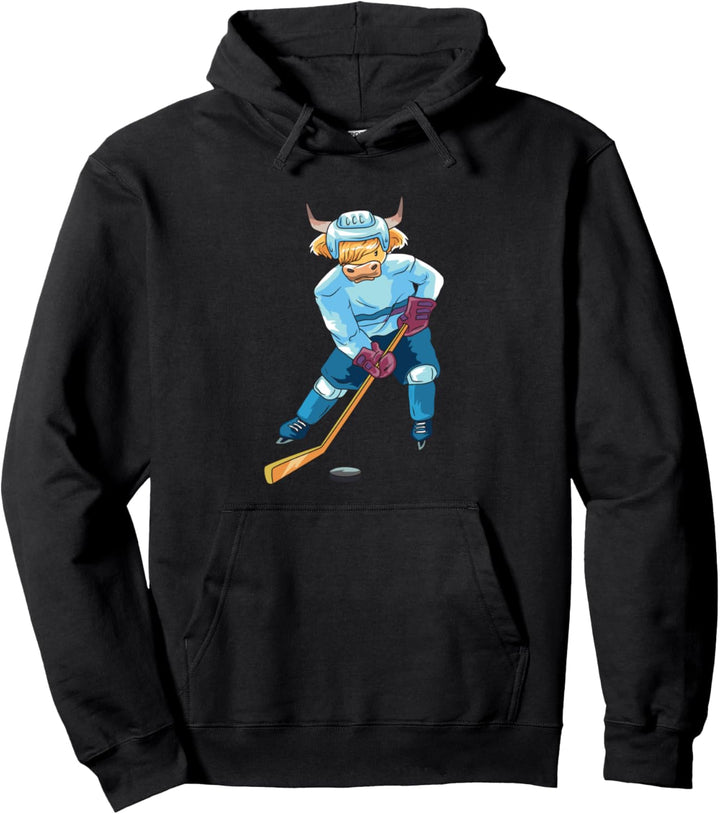 Schottisches Hochlandrind Highland Cattle Rind Eishockey Pullover Hoodie