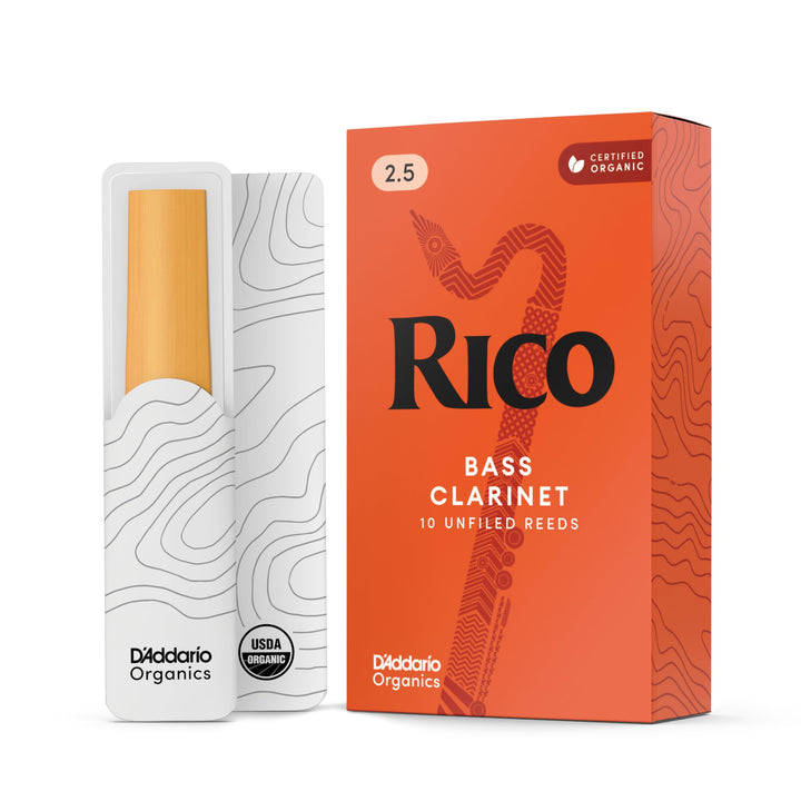 RICO Blätter für Bass-Klarinette Stärke 2.5 (10 Stück) Stärke 2.5 10 Packung, Stärke 2.5 10 Packung