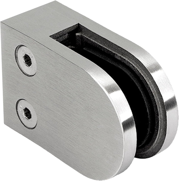 PRIOstahl Glashalter 4 Stück Glasklemmen Klemmhalter Glasplattenhalter 63 x 45 x 30 mm mit Sicherung