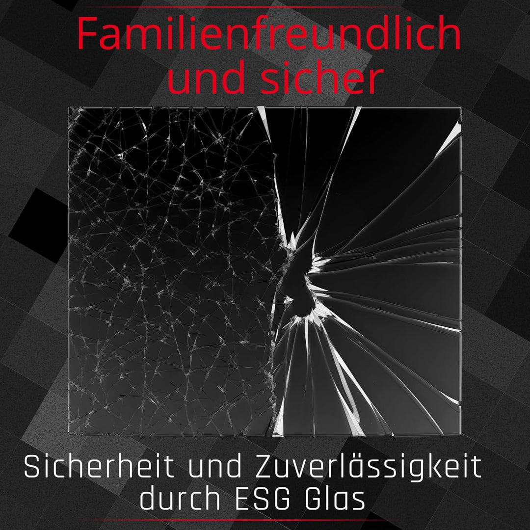 BIJON Glasplatte Tropfenbogen für Kaminofen mit Dichtlippe, Glasbodenplatte - Funkenschutzplatte Gla