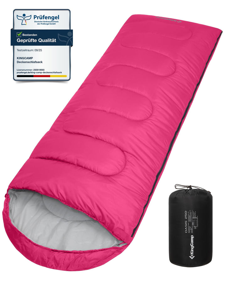 KingCamp Schlafsack für Erwachsene, kaltes Wetter & warm, XL, grosse und hohe Flanell-Schlafsäcke mi