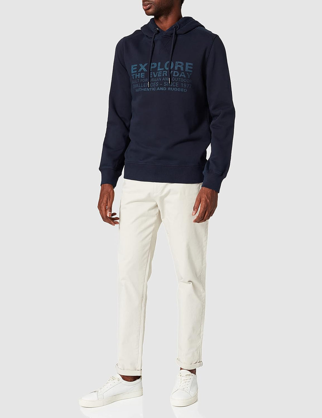camel active Herren 4093126F02 Kapuzenpullover, Night Blue