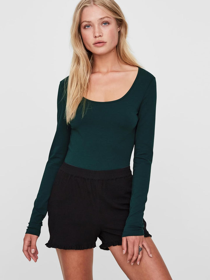 Vero Moda Female Top VMMAXI 2-Pack T-Shirt XS 2er Pack (1x Sea Moss/1x Stormy Weather), XS 2er Pack