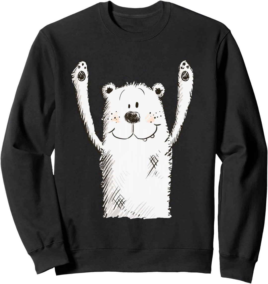 Happy Eisbär I Teddy Bären Design I Wildtier Bär Fun Sweatshirt