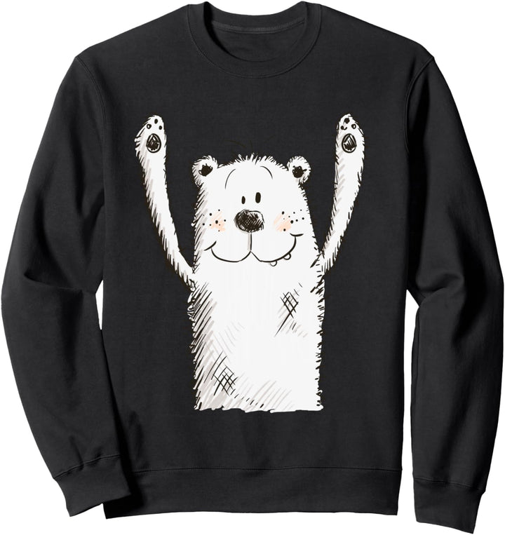 Happy Eisbär I Teddy Bären Design I Wildtier Bär Fun Sweatshirt