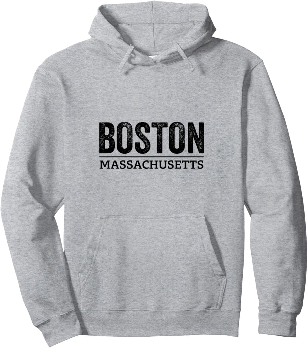 Vintage Boston Massachusetts - Boston Pullover Hoodie
