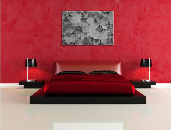 Pixxprint Herbstblätter Kunst / 100x70cm Leinwandbild bespannt auf Holzrahmen/Wandbild Kunstdruck De