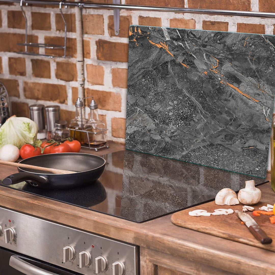 TMK ArtDeko Herdabdeckplatte 1 Teilig 60x52 cm - Spritzschutz Herdabdeckung – Herdschutz aus Sicherh