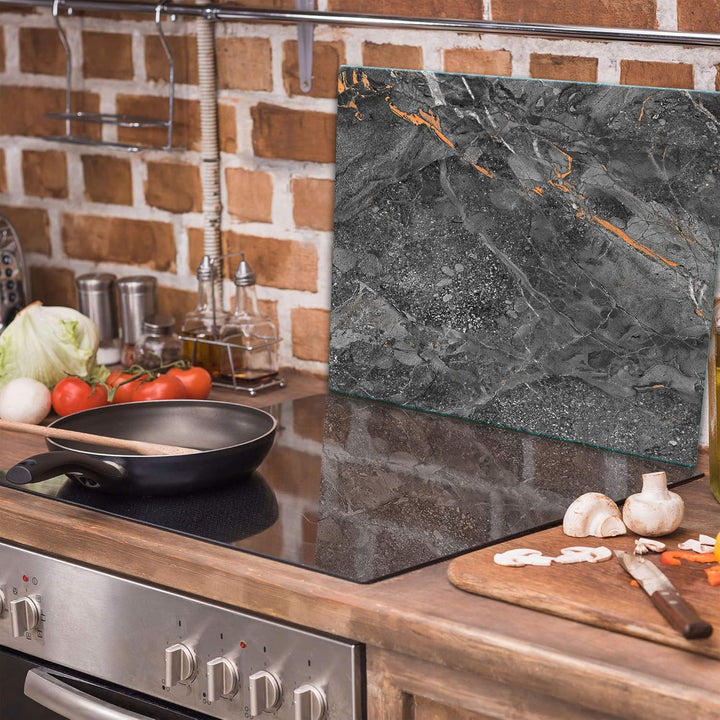 TMK ArtDeko Herdabdeckplatte 1 Teilig 60x52 cm - Spritzschutz Herdabdeckung – Herdschutz aus Sicherh