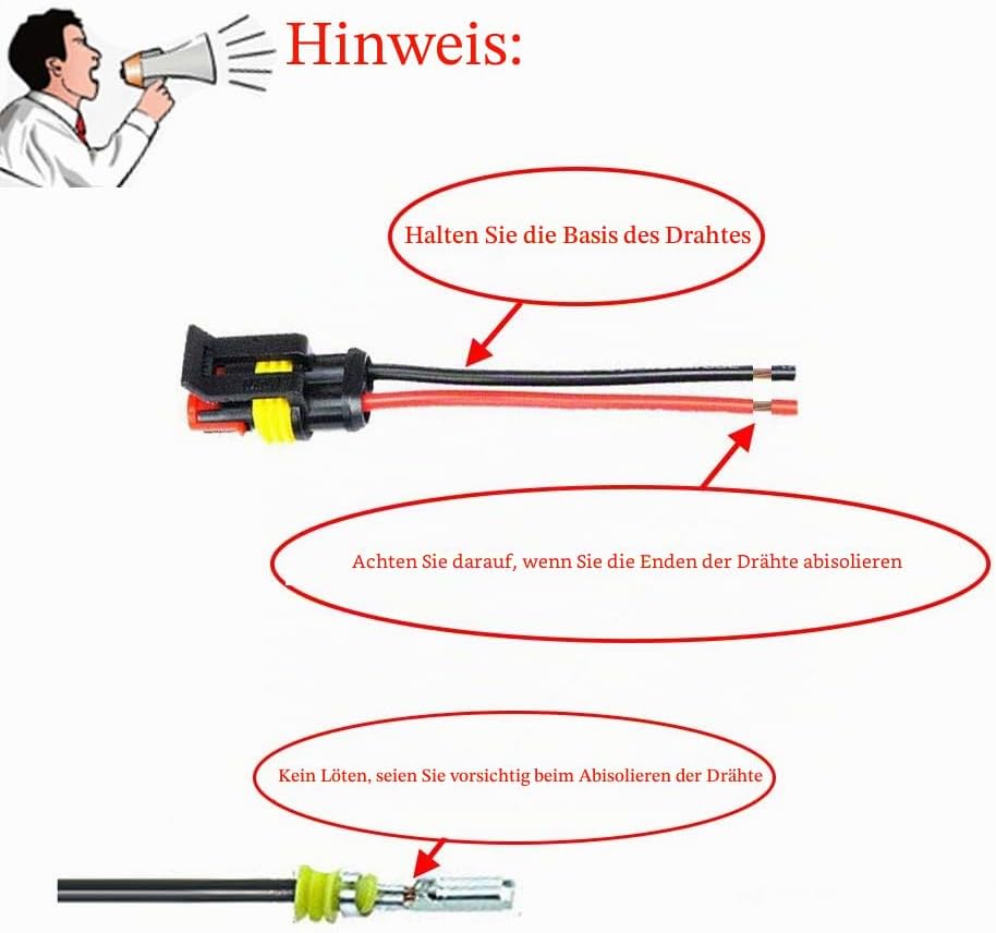 YETOR Way Auto Wasserdichter elektrischer Steckverbinder, 4pin Stecker Autoelektrischer Kabelverbind
