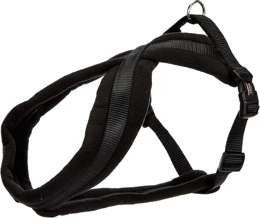 TRIXIE Premium Touren-Geschirr Grösse S–M: Brustumfang 40–70 cm/20 mm in schwarz - sportliches Hunde