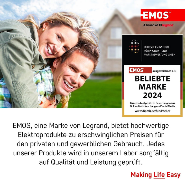 EMOS Wartungsfreier Bleiakku/Bleiakkumulator für USV-Anlagen, Notbeleuchtung, Alarmsysteme, Brandmel