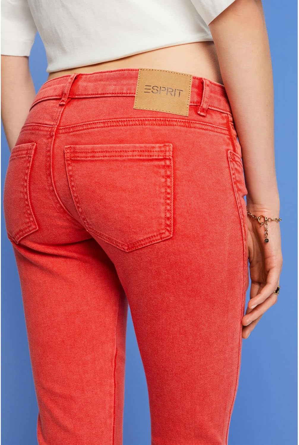 edc by Esprit Capri-Hose aus Twill 29W / 28L 870/Coral Orange, 29W / 28L 870/Coral Orange