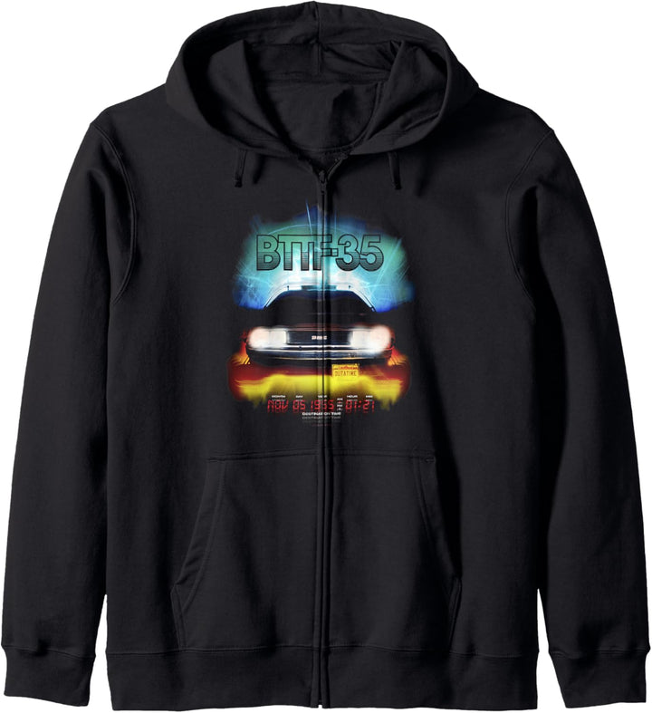 Back To The Future 35th BTTF-35 DeLorean Headlights Kapuzenjacke