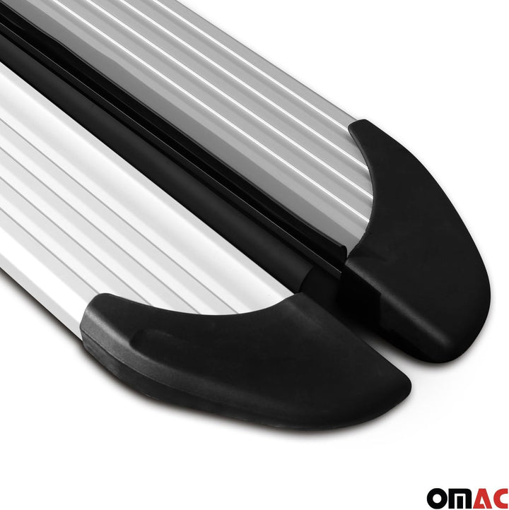 OMAC Trittbretter Seitenbretter kompatibel mit Renault Kadjar 2015-2022 Aluminium Silber Seitenbrett
