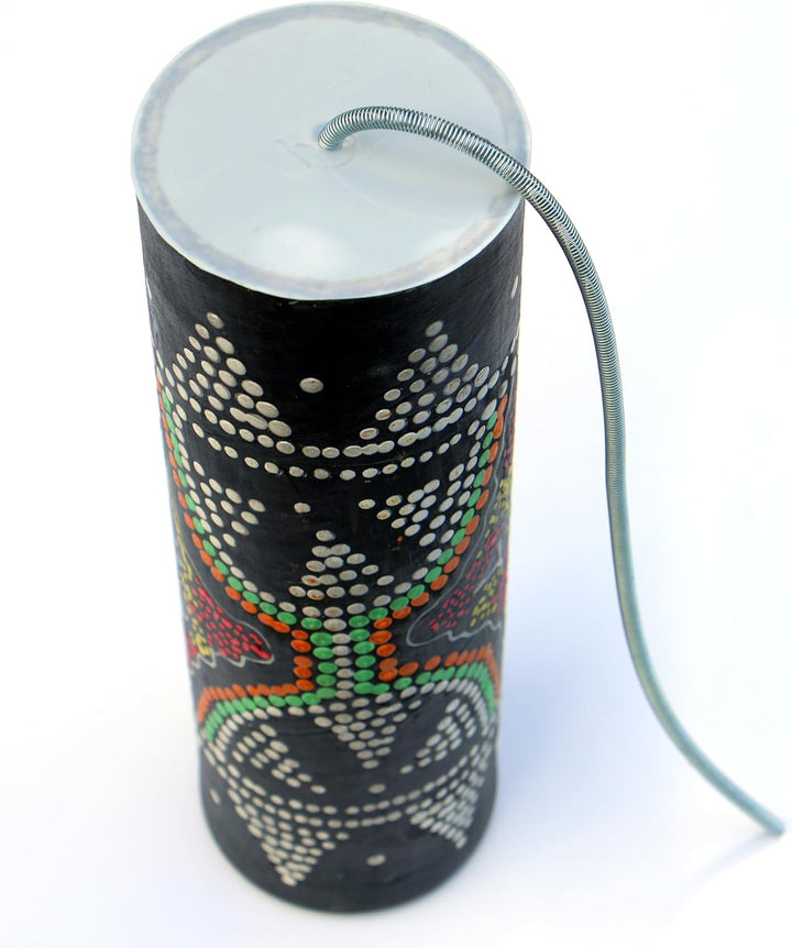 25 cm Donner-Trommel - Gewittermacher Donnermacher mit Dot-Paint Bemalung Regenmacher Musik 105