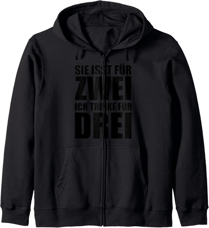 Sie isst für Zwei Ich Trink für Drei Bester Dad der Welt Kapuzenjacke