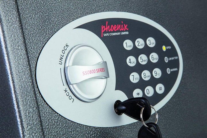 Phoenix SS0801E Vela Home & Office Safe Möbeltresor Kompaktsafe mit Elektronikschloss, HxBxT: 20 x 3