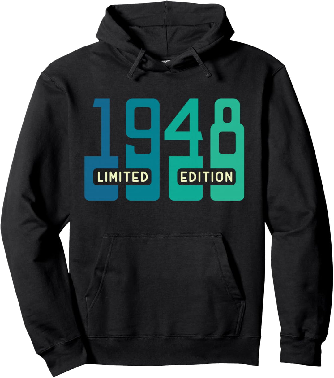 76. Geburtstag Mann Frau 76 Jahre 1948 Deko Lustig Geschenk Pullover Hoodie