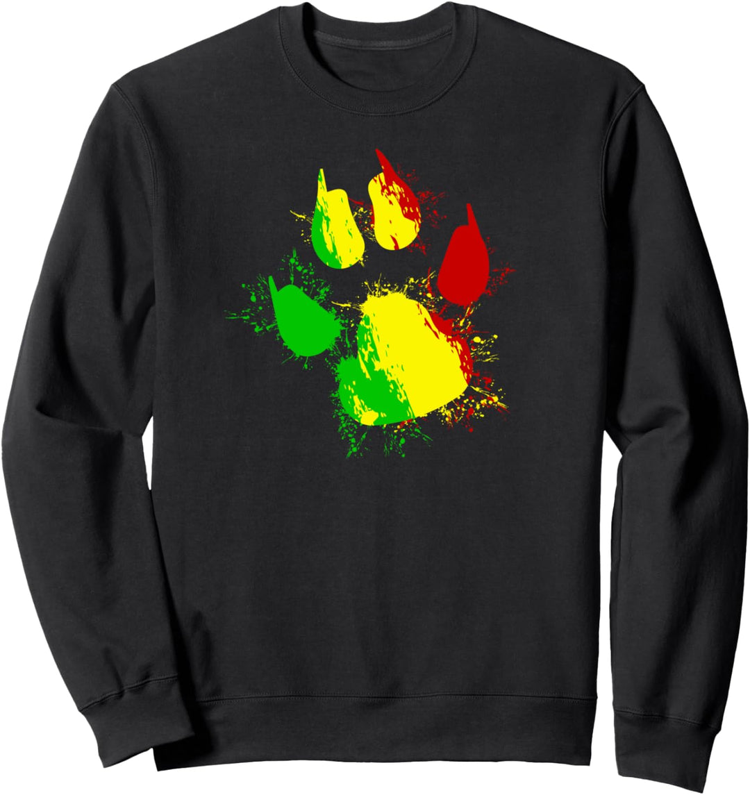 Reggae Musik Löwentatze Geschenk - Rasta Rastafari Löwe Sweatshirt