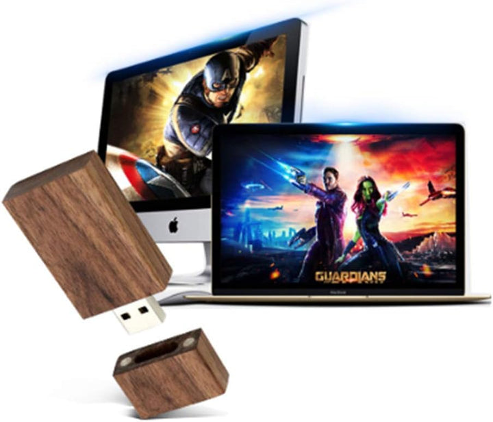 Anloter USB-Speicherstick, 16 GB, USB 3.0, Walnussholz, 5 Stück 16GB/3.0 5 Stück, Walnussholz.
