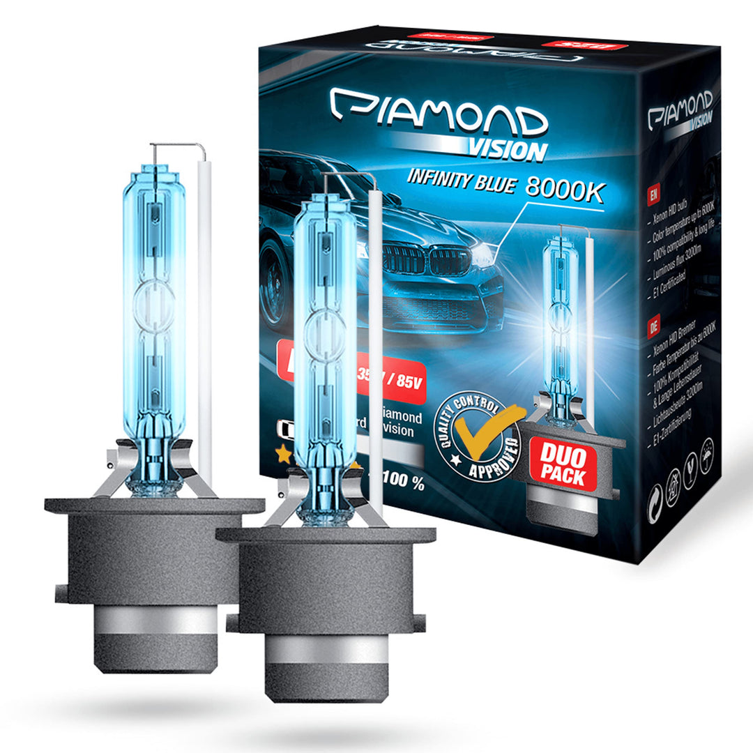 Diamond Vision 2x D2S 85V 35W | Xenon Look | Zugelassen & eintragungsfrei | Halogen KFZ Autolampen |
