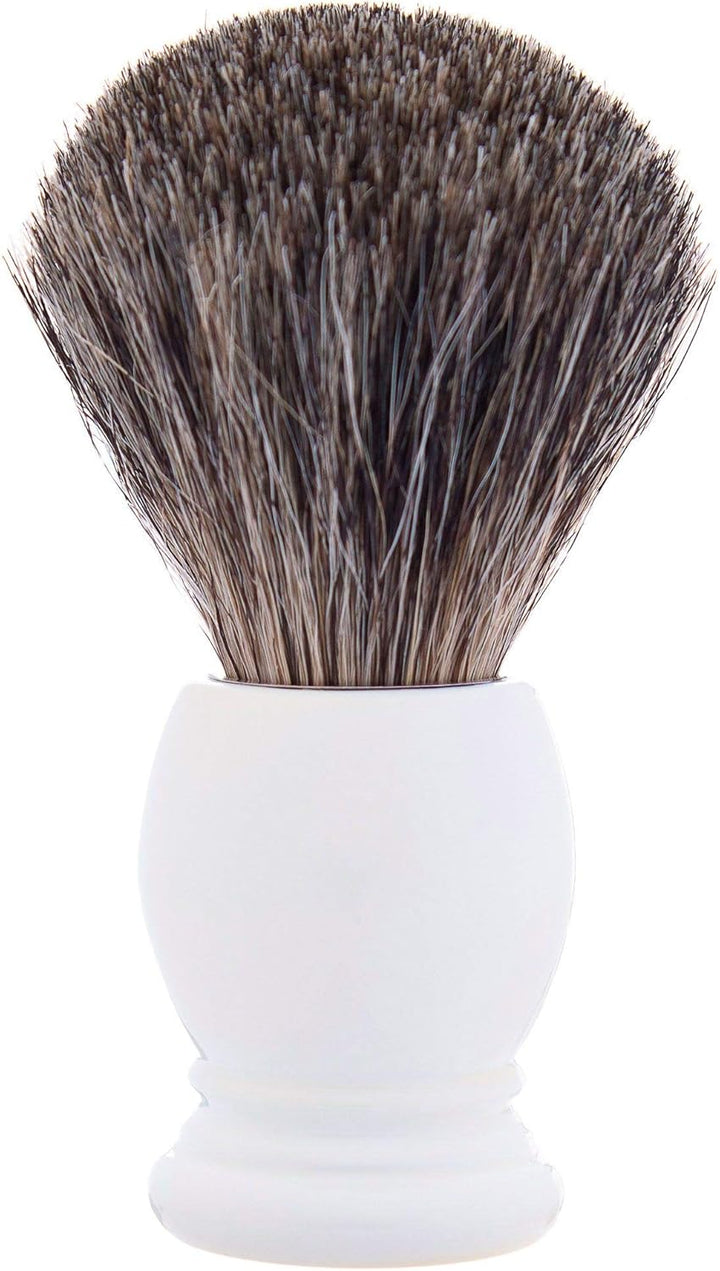 Plisson Rasierpinsel Reines Dachshaar, Grau, Perlmutt, P Natur, Grau, Grösse 12 Pur Grau Weiss Perlm