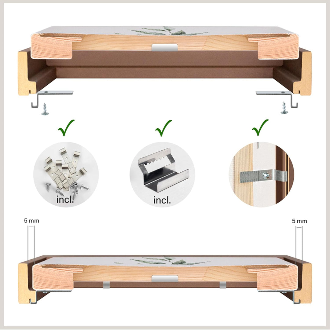 Bildershop-24 Schattenfugenrahmen Lemgo für Keilrahmenbilder und Leinwände 24x30cm Silber Alu geschl