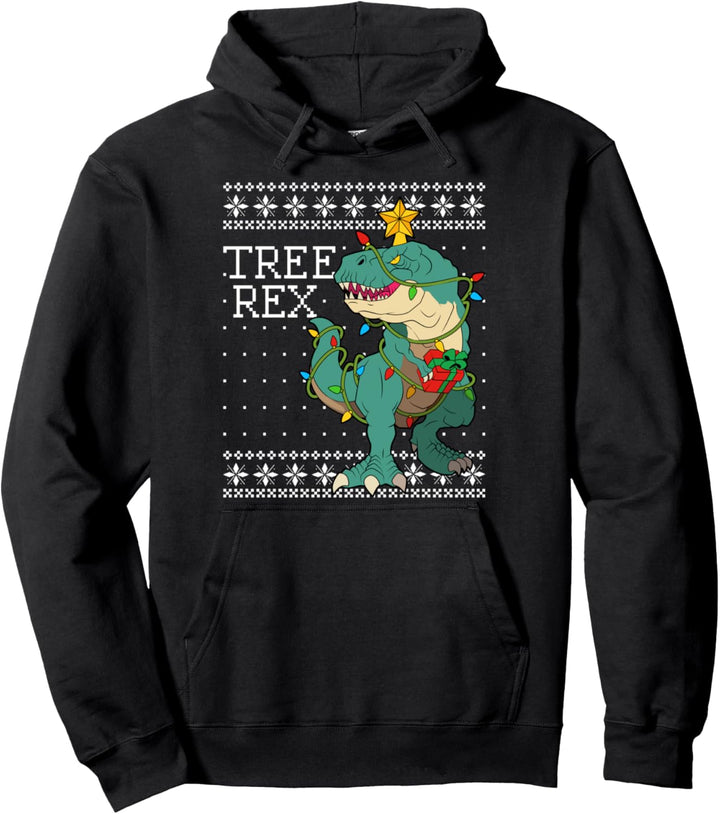 Tree Rex T-rex Dino Weihnachtsshirt kinder ugly Christmas Pullover Hoodie