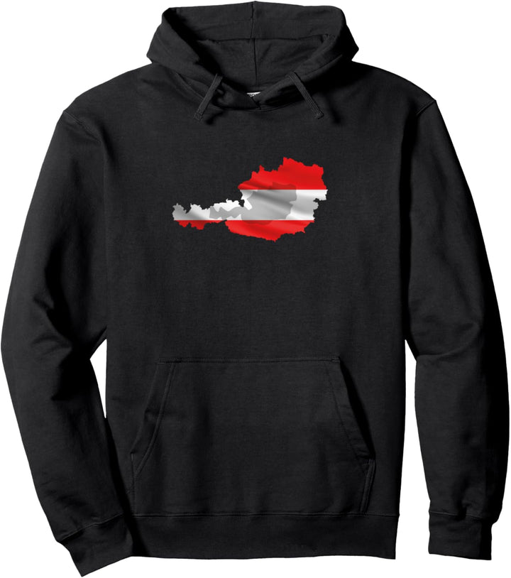 Österreich Flaggenkarte Pullover Hoodie